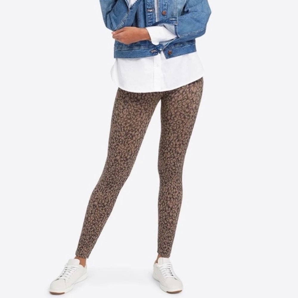Spanx XS Look At Me Now Seamless Leggings Mini Leopard Print FL3515